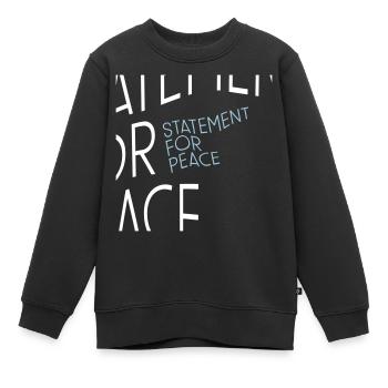 Déclaration pour la paix II - Déclaration pour Frieden II - Sweat Premium enfant bio - noir - Devant - AI Model Kid Female (0cm)