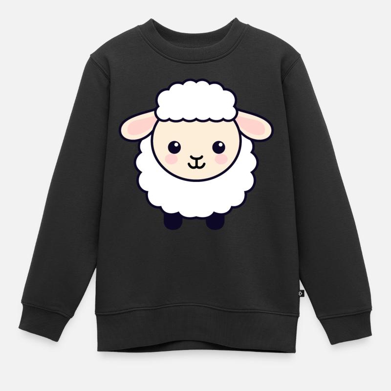Schaf - Kinder Premium Organic Sweatshirt - Schwarz
