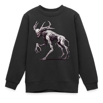 Wendigo / böser Geist / Besitzergreifend / Horror - Kinder Premium Organic Sweatshirt - Schwarz - Vorne - AI Model Kid Female (0cm)