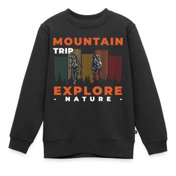 Bergsteigen Felsen Natur - Kinder Premium Organic Sweatshirt - Schwarz - Vorne - AI Model Kid Female (0cm)