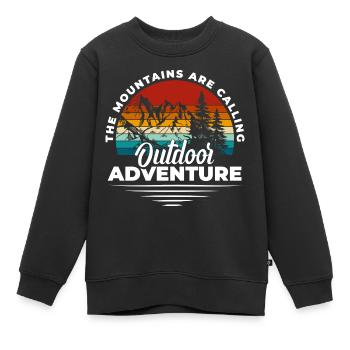 Bergsteiger Kletterer Sportklettern Outdoor - Kinder Premium Organic Sweatshirt - Schwarz - Vorne - AI Model Kid Female (0cm)