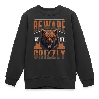 Wild Klauen Fell Tierkreiszeichen - Kinder Premium Organic Sweatshirt - Schwarz - Vorne - AI Model Kid Female (0cm)