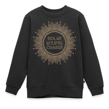 Chasseur d’éclipses solaires - Sweat Premium enfant bio - noir - Devant - AI Model Kid Female (0cm)