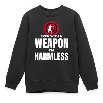 Bogenschießen Ziele Bogenschütze Bullseye Schießsport - Kinder Premium Organic Sweatshirt - Schwarz - Vorne - AI Model Kid Female (0cm)