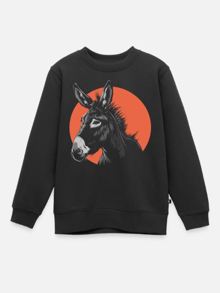 Ein Esel - Kinder Premium Organic Sweatshirt - Schwarz