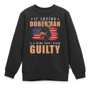 Dobermann Haustier Diensthund - Kinder Premium Organic Sweatshirt - Schwarz - Vorne - AI Model Kid Female (0cm)