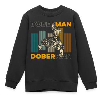 Dobermann Rassehund Hundetraining - Kinder Premium Organic Sweatshirt - Schwarz - Vorne - AI Model Kid Female (0cm)