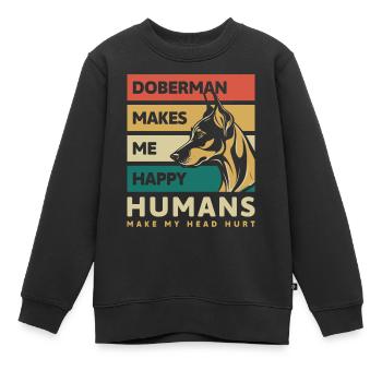 Wachhund Hundebesitzer Beschützer Schutzdienst - Kinder Premium Organic Sweatshirt - Schwarz - Vorne - AI Model Kid Female (0cm)