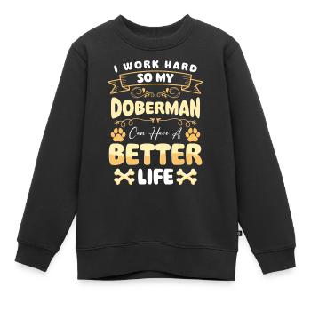 Hund Hundebesitzer Hundeliebe Schutzhund - Kinder Premium Organic Sweatshirt - Schwarz - Vorne - AI Model Kid Female (0cm)