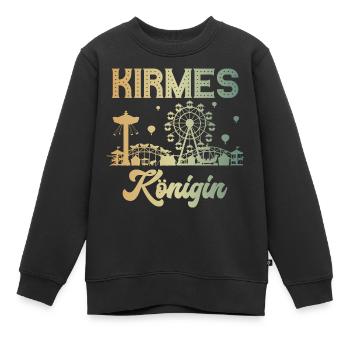 Kirmes Königin Jahrmarkt Rummel Volksfest - Kinder Premium Organic Sweatshirt - Schwarz - Vorne - AI Model Kid Female (0cm)