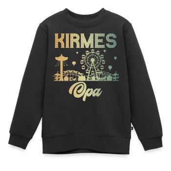 Kirmes Opa Jahrmarkt Rummel Volksfest - Kinder Premium Organic Sweatshirt - Schwarz - Vorne - AI Model Kid Female (0cm)