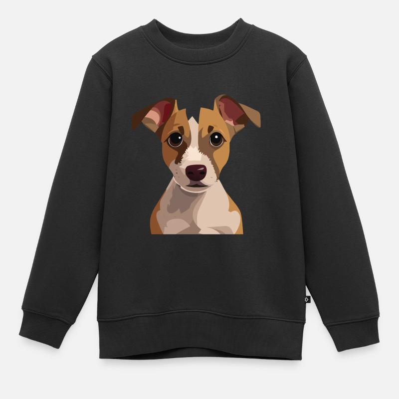 Hund - Kinder Premium Organic Sweatshirt - Schwarz