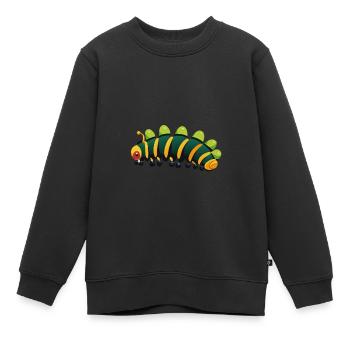 Kleine Raupe - Kinder Premium Organic Sweatshirt - Schwarz - Vorne - AI Model Kid Female (0cm)