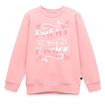 Shopping Modisch Modequeen Trendsetter - Kinder Premium Organic Sweatshirt - Rosa - Vorne - AI Model Kid Female (0cm)