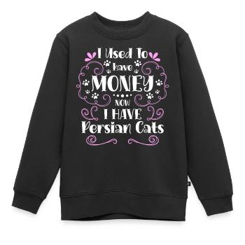 Katze Stubentiger Chefin Katzenmama - Kinder Premium Organic Sweatshirt - Schwarz - Vorne - AI Model Kid Female (0cm)
