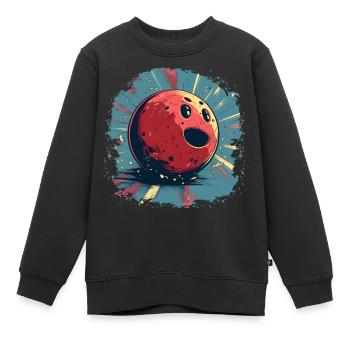 Bowling amusant - Sweat Premium enfant bio - noir - Devant - AI Model Kid Female (0cm)