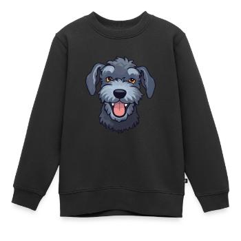 Kerry Blue Terrier Dog Breed Watercolor Cartoon Ka - Kids Premium Organic Sweatshirt - black - Front - AI Model Kid Female (0cm)