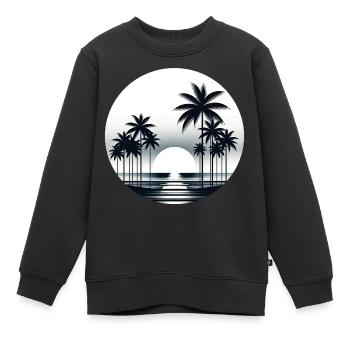 Ruhige Tropendämmerung - Kinder Premium Organic Sweatshirt - Schwarz - Vorne - AI Model Kid Female (0cm)