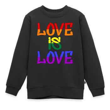 Love is Love - Kinder Premium Organic Sweatshirt - Schwarz - Vorne - AI Model Kid Female (0cm)