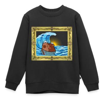Meer Meerschweinchen Meerschweine Seefahrer Kind - Kinder Premium Organic Sweatshirt - Schwarz - Vorne - AI Model Kid Female (0cm)