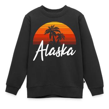 alaska - Kinder Premium Organic Sweatshirt - Schwarz - Vorne - AI Model Kid Female (0cm)