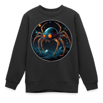 Araignée de l’espace dans l’espace en orbite - Sweat Premium enfant bio - noir - Devant - AI Model Kid Female (0cm)