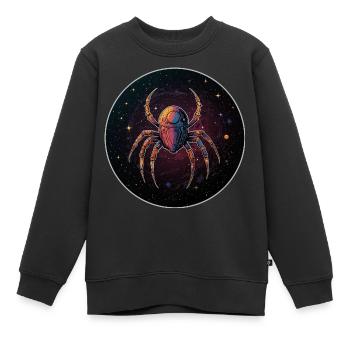 Araignée de l’espace dans l’espace en orbite - Sweat Premium enfant bio - noir - Devant - AI Model Kid Female (0cm)