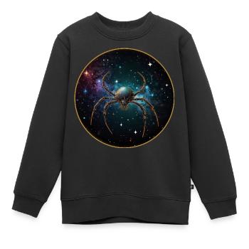 Araignée de l’espace dans l’espace en orbite - Sweat Premium enfant bio - noir - Devant - AI Model Kid Female (0cm)
