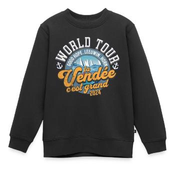 World tour regatta 2024 - Sweat Premium enfant bio - noir - Devant - AI Model Kid Female (0cm)
