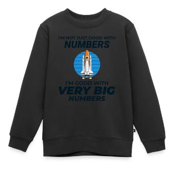 Luft- und Raumfahrtingenieur Raumfahrtraketenwissenschaftler - Kinder Premium Organic Sweatshirt - Schwarz - Vorne - AI Model Kid Female (0cm)