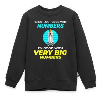 Luft- und Raumfahrtingenieur Raumfahrtraketenwissenschaftler - Kinder Premium Organic Sweatshirt - Schwarz - Vorne - AI Model Kid Female (0cm)
