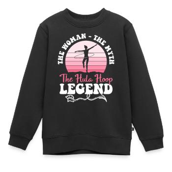Hullern Sports Perte de poids Hobby - Sweat Premium enfant bio - noir - Devant - AI Model Kid Female (0cm)