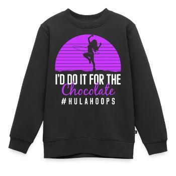 Motivation d’entraînement sportif Hulahoop - Sweat Premium enfant bio - noir - Devant - AI Model Kid Female (0cm)