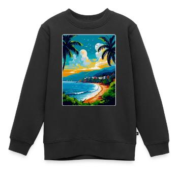 Côte d’Azur France Côte d’Azur France Affiche - Sweat Premium enfant bio - noir - Devant - AI Model Kid Female (0cm)