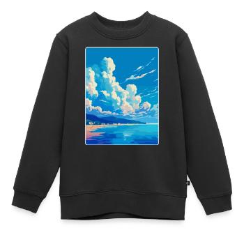 Côte d’Azur France Côte d’Azur France Affiche - Sweat Premium enfant bio - noir - Devant - AI Model Kid Female (0cm)