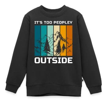 Des gens timides et solitaires - Sweat Premium enfant bio - noir - Devant - AI Model Kid Female (0cm)
