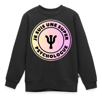 Ich bin ein großartiger Psychologe - Kinder Premium Organic Sweatshirt - Schwarz - Vorne - AI Model Kid Female (0cm)