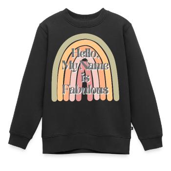 Mein Name ist fabelhaft - Kinder Premium Organic Sweatshirt - Schwarz - Vorne - AI Model Kid Female (0cm)