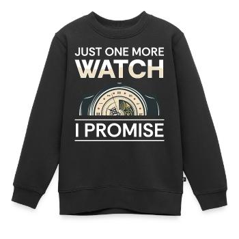 Uhrenliebhaber Uhrwerk Sammler Schweizer - Kinder Premium Organic Sweatshirt - Schwarz - Vorne - AI Model Kid Female (0cm)