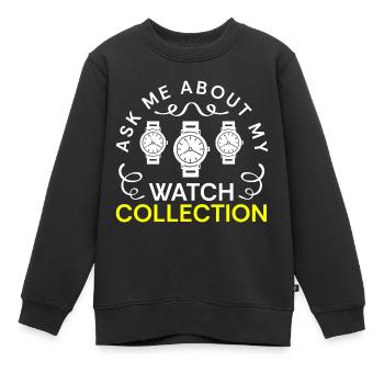 Watch Lovers Movement Luxury Watch - Kids Premium Organic Sweatshirt - black - Front - AI Model Kid Female (0cm)