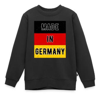 Drapeau Allemand Origine Rétro Vintage - Sweat Premium enfant bio - noir - Devant - AI Model Kid Female (0cm)