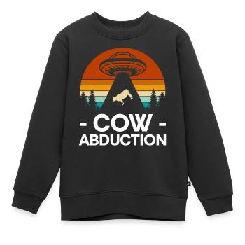 Kuh Muh Nutztier - Kinder Premium Organic Sweatshirt - Schwarz - Vorne - AI Model Kid Female (0cm)