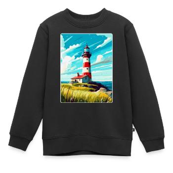 Plymouth Angleterre Royaume-Uni Affiche de voyage vintage souvenir - Sweat Premium enfant bio - noir - Devant - AI Model Kid Female (0cm)