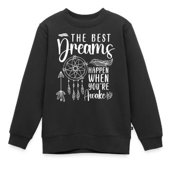 Träumen Spirituell Motivation Esoterik - Kinder Premium Organic Sweatshirt - Schwarz - Vorne - AI Model Kid Female (0cm)