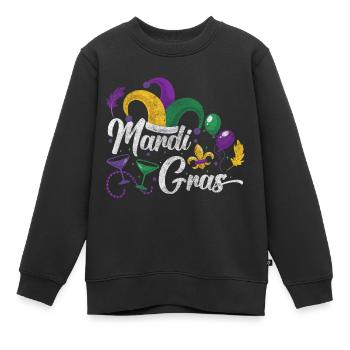 Célébration du carnaval colorée - Sweat Premium enfant bio - noir - Devant - AI Model Kid Female (0cm)