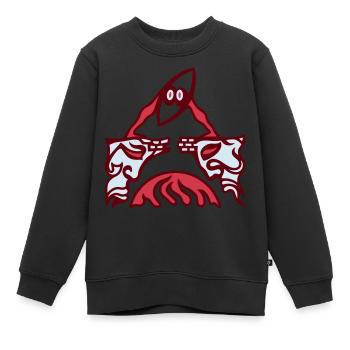 Le différend. Conflit sur un vieux pont. - Sweat Premium enfant bio - noir - Devant - AI Model Kid Female (0cm)