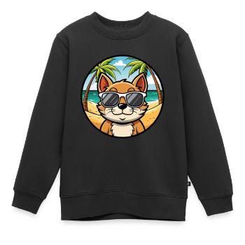 Bambino Cat Breed Cartoon Lunettes de soleil Beach - Sweat Premium enfant bio - noir - Devant - AI Model Kid Female (0cm)