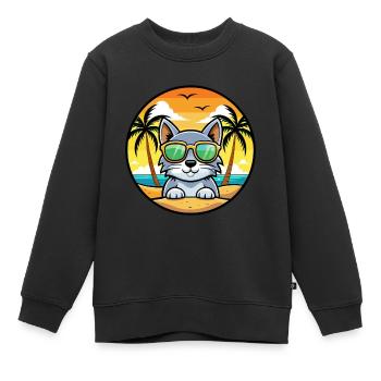 Lunettes de soleil australiennes Mist Cat Breed Cartoon Beach - Sweat Premium enfant bio - noir - Devant - AI Model Kid Female (0cm)