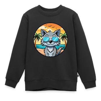 Lunettes de soleil australiennes Mist Cat Breed Cartoon Beach - Sweat Premium enfant bio - noir - Devant - AI Model Kid Female (0cm)
