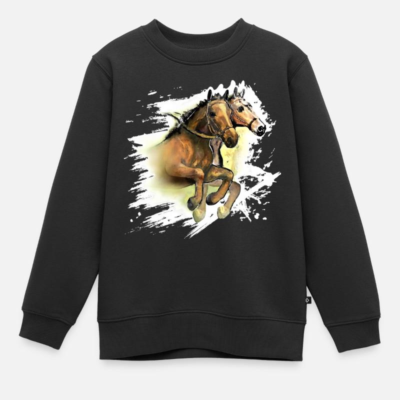 Dans le saut - Sweat Premium enfant bio - noir